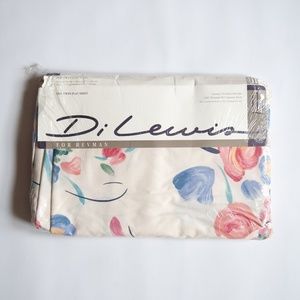Twin Flat Sheet | Vintage 1991 DiLewis Revman Floral Percale Gauguin Deadstock